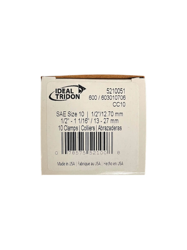 Ideal-Tridon Hose Clamp #10 (1/2" TO 1-1/16") | 52 Series - Image 3