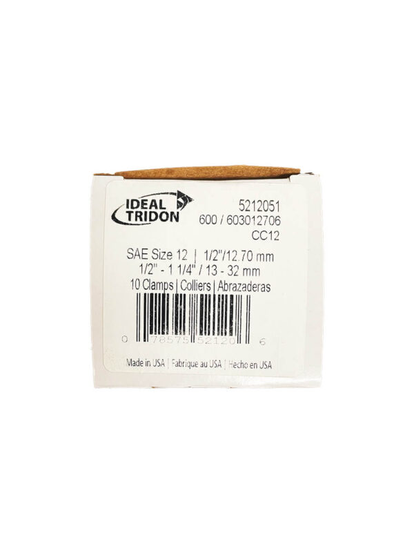 Ideal-Tridon Hose Clamp #12 (1/2" TO 1-1/4") | 52 Series - Image 3