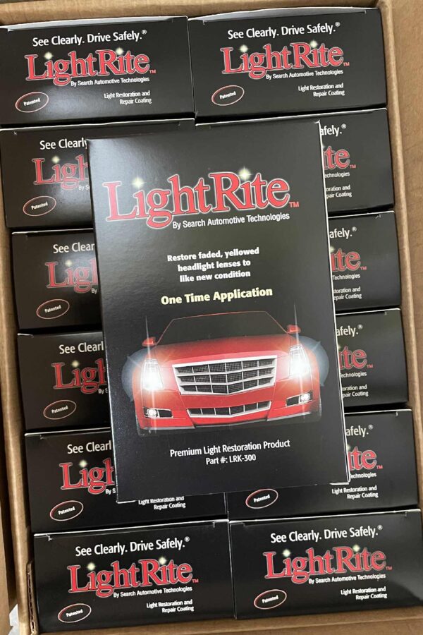 Product Box Front-Light-Rite-Headlight-Restoration-Kit-Auto-detailing-how-to-clean-headlight-cleaner-yellow-hazy-headlights